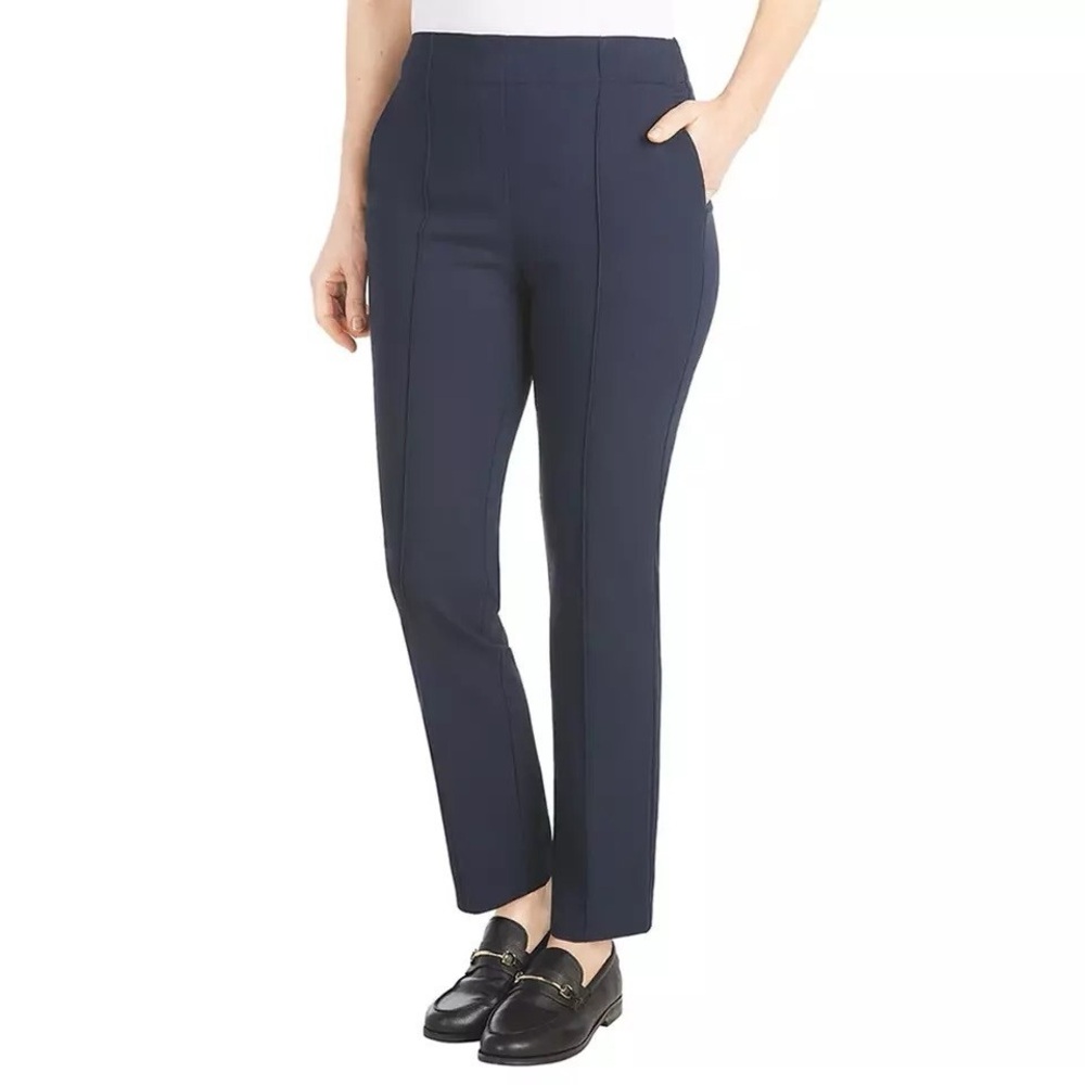 Hilary Radley Dark Blue Pull On Trouser Pants Size Small